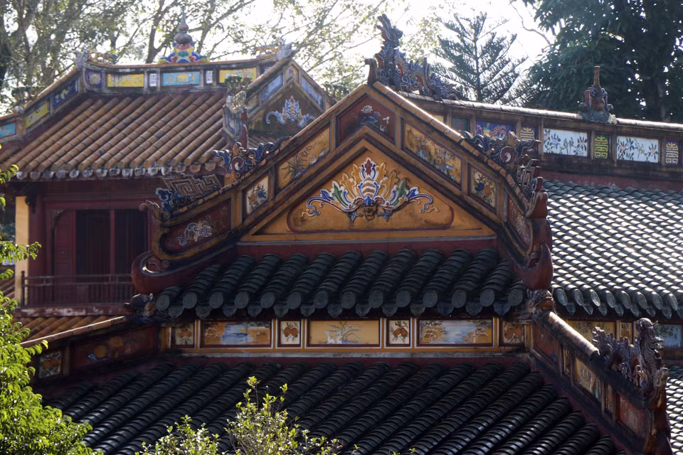 The Dong Khanh mausoleum is located in the middle of peaceful countryside in Thuong Hai village, Thuy Xuan commune, Hue city. (Photo: VNA)