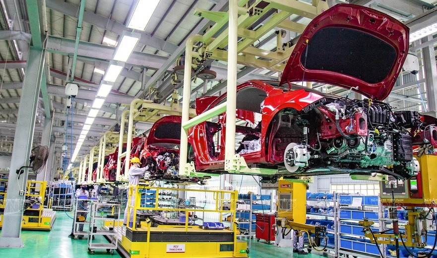 Assembly line of Kia SUVs. (Photo: VNA) 