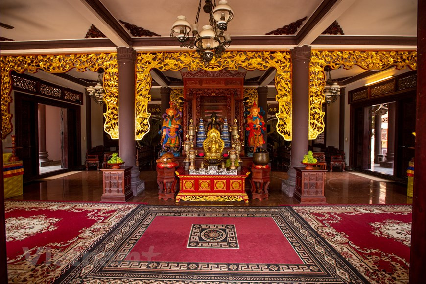 Thien Hung pagoda is not only a religious-cultural work but also an artistic painting by a talented artist (Photo: Minh Son/Vietnam+)h