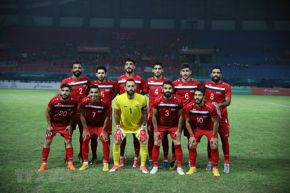 The Syrian squad at the quarterfinal (Photo: VNA)
