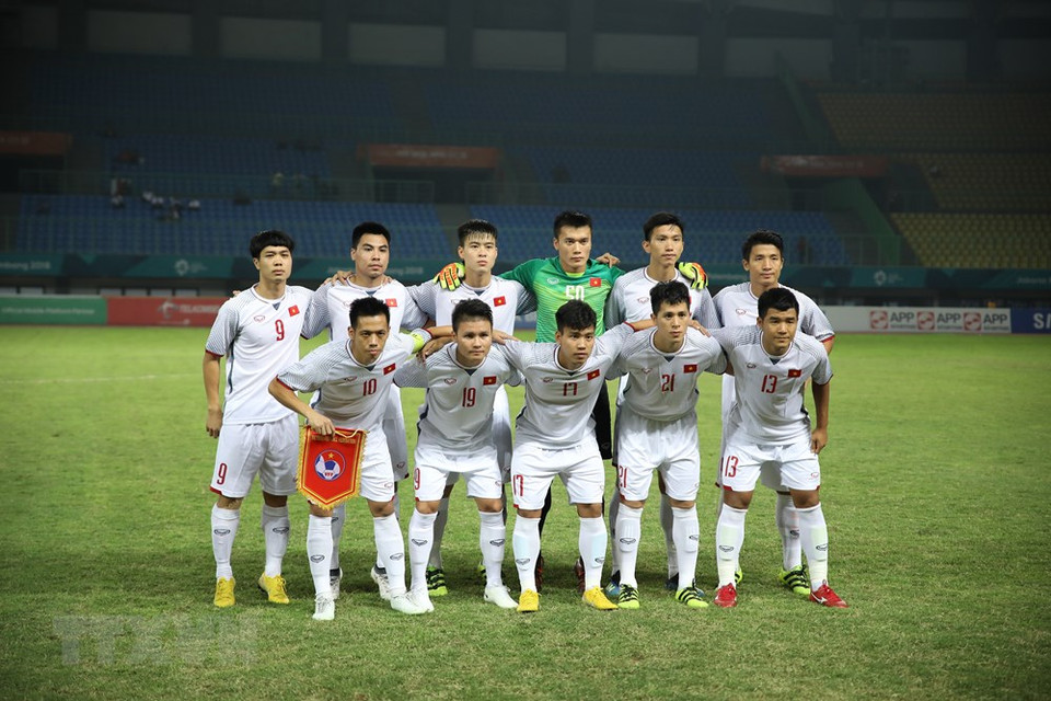 The Vietnamese squad faced Syria in the quarterfinal of ASIAD 2018 in Indonesia on August 27 (Photo: VNA)