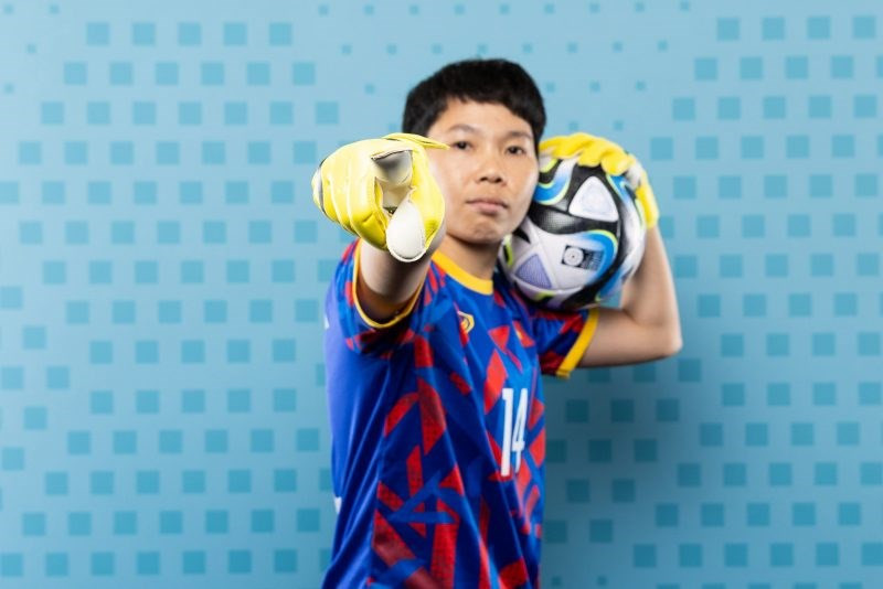 Goalkeeper Kim Thanh - an important barrier for the Vietnam women’s team. (Photo: FIFA)