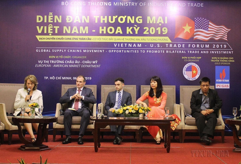 The Vietnam - US Trade Forum 2019, with the theme “Global Supply Chains Movement - Opportunities to Promote Bilateral Trade and Investment”, is organised in Ho Chi Minh City on September 6, 2019. (Photo: VNA)