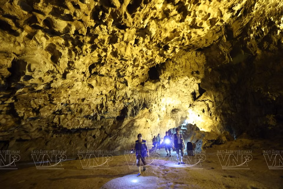 The many strange stalactites in Nguom Ngao Cave can overwhelm visitors. (Photo: VNP/VNA)