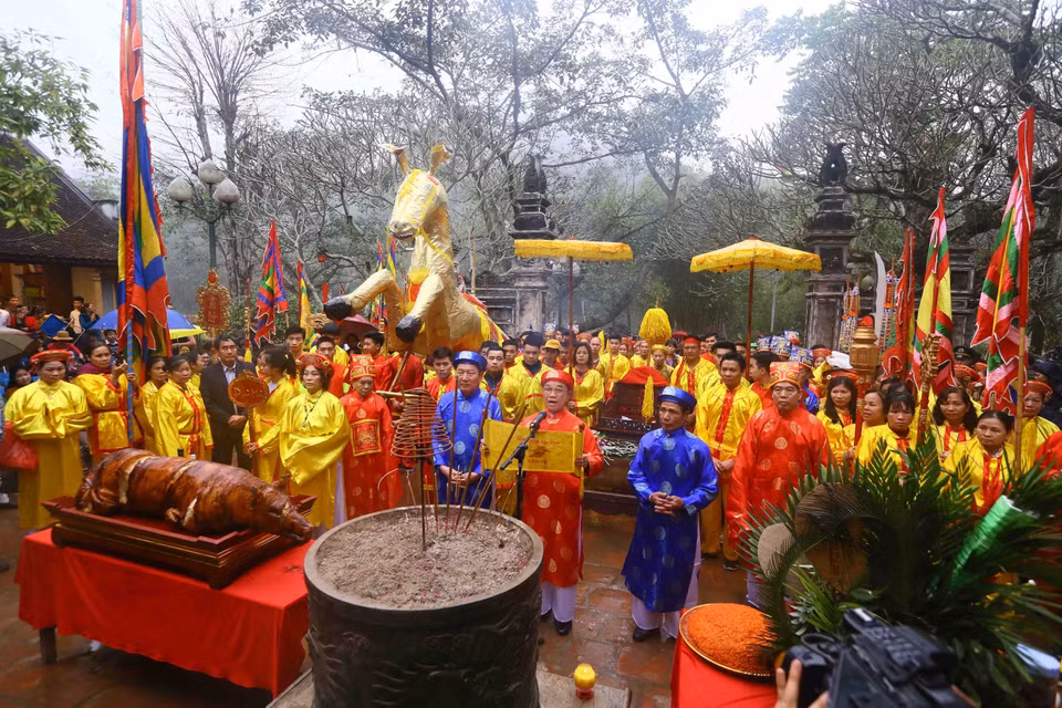 The Giong Festival of Soc Temple will last through February 23 (the 8th day of the first lunar month) (Photo: VNA)