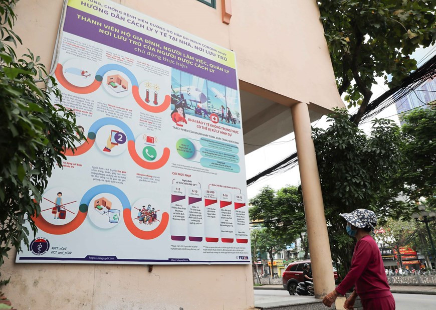 Infographic news product by Vietnam News Agency contributes to educate people to follow preventive measures (Photo: VNA)