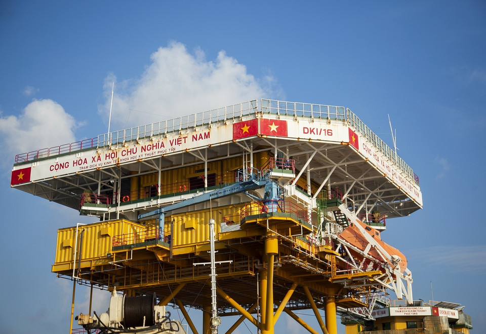 The DK1/16 Platform on Phuc Tan bank. (Photo: VNA)