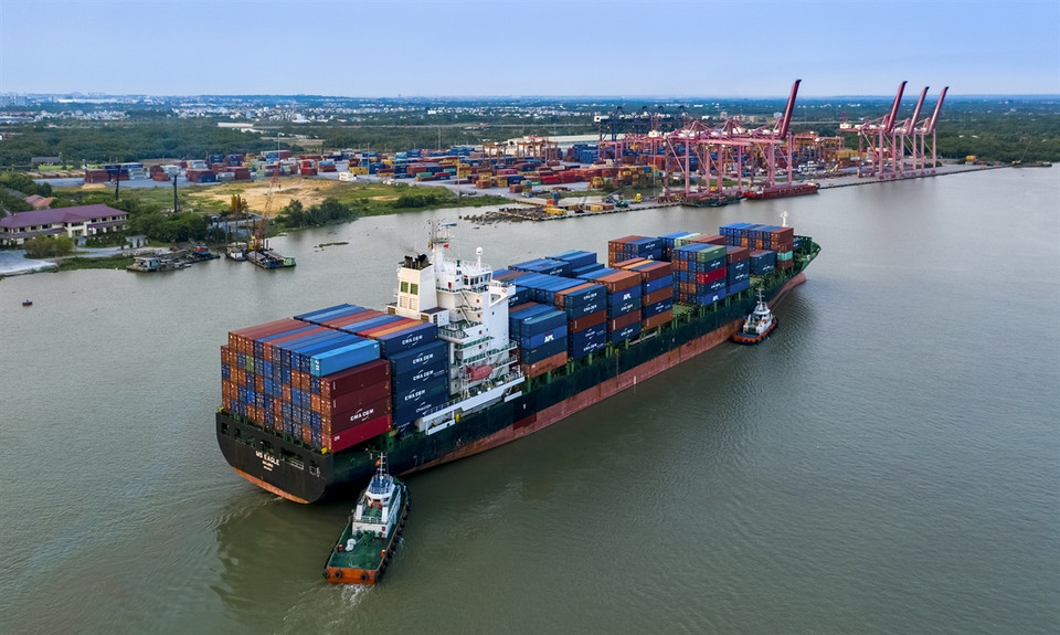 Tan Cang Sai Gon (Saigon Newport) Corporation is the most modern, professional and biggest container terminal operator in Vietnam with such services as cargo handling, logistics, maritime services, salvage, pilot, real estate, office building, civil and military, construction and multi-modal transportation services. (Photo: VNP/VNA)