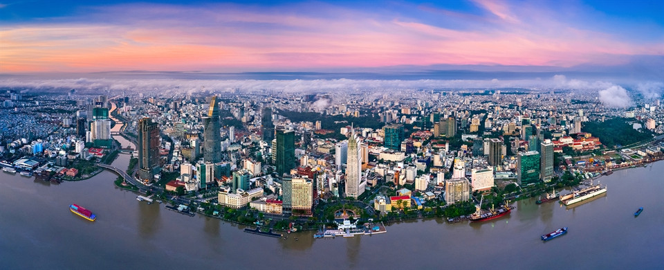 A view of Ho Chi Minh City from Sai Gon river (Photo: VNP/VNA)