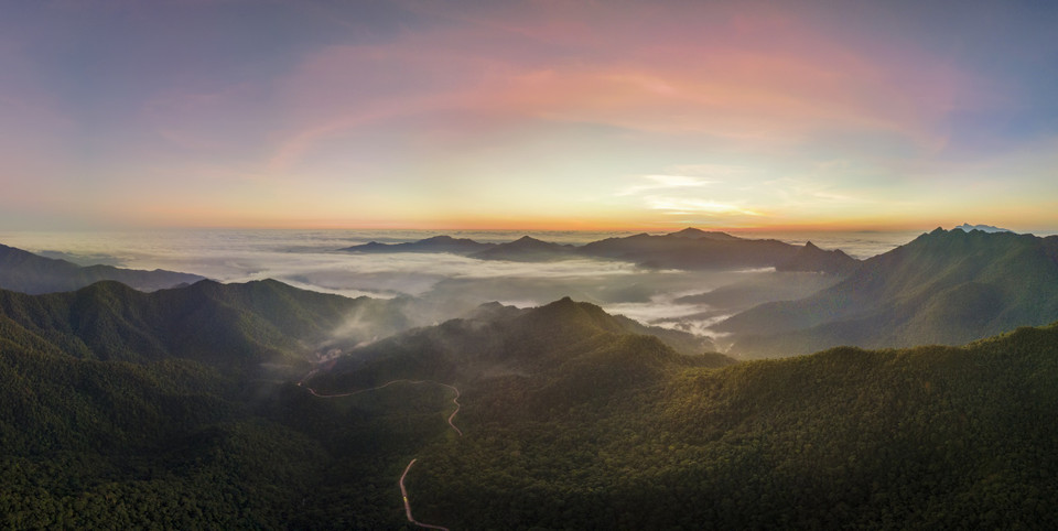 The Dong Chau - Khe Nuoc Trong Biosphere Reserve at dusk. (Photo: VNA)