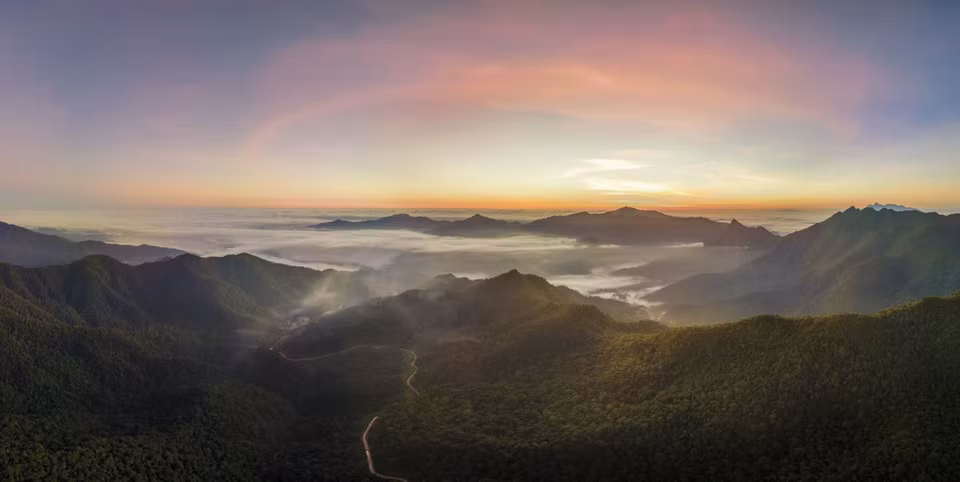 The Dong Chau - Khe Nuoc Trong Biosphere Reserve at dusk. (Photo: VNA)