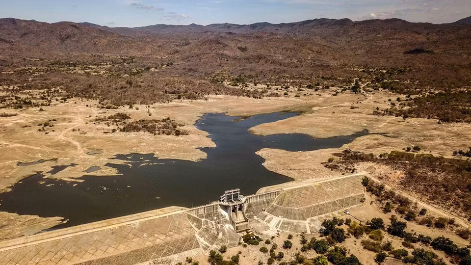 Bieu river lake, Thuan Nam district runs out (Photo: VNA)