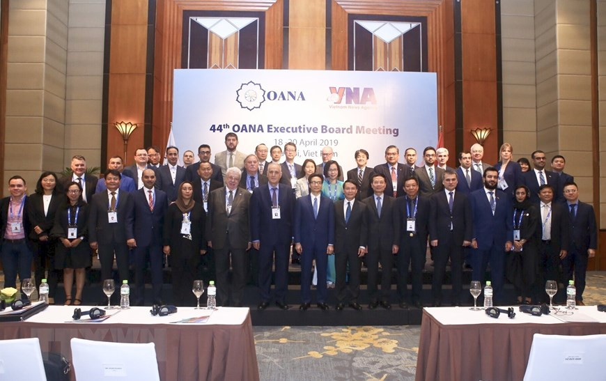 The 44th Executive Board Meeting of the Organisation of Asia-Pacific News Agencies (OANA) is hosted by Vietnam News Agency in Hanoi, April 18-20, 2019 (Photo: VNA)