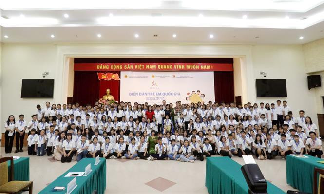 Young delegates at the 6th national children's forum (Photo: VNA)
