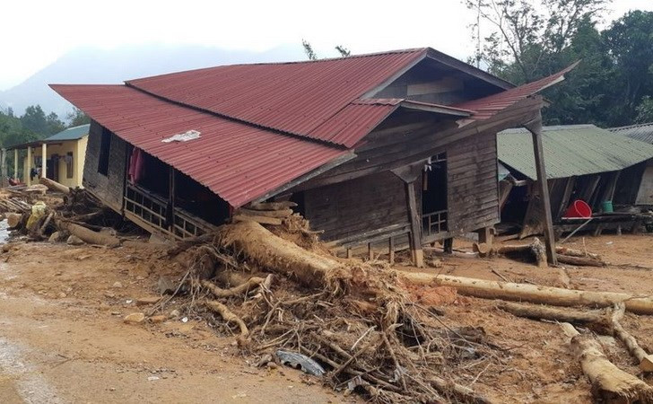 Huong Viet commune was destroyed by recent floodwater, torrential downpour and landslide. Picture taken on November 3 (Photo: Thuy Tran/Vietnam +)