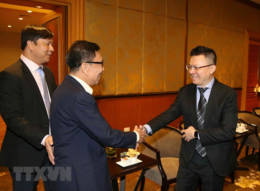 Vietnam News Agency Deputy General Director Le Quoc Minh welcomes delegates to the 44th OANA Executive Board Meeting (Photo: VNA)