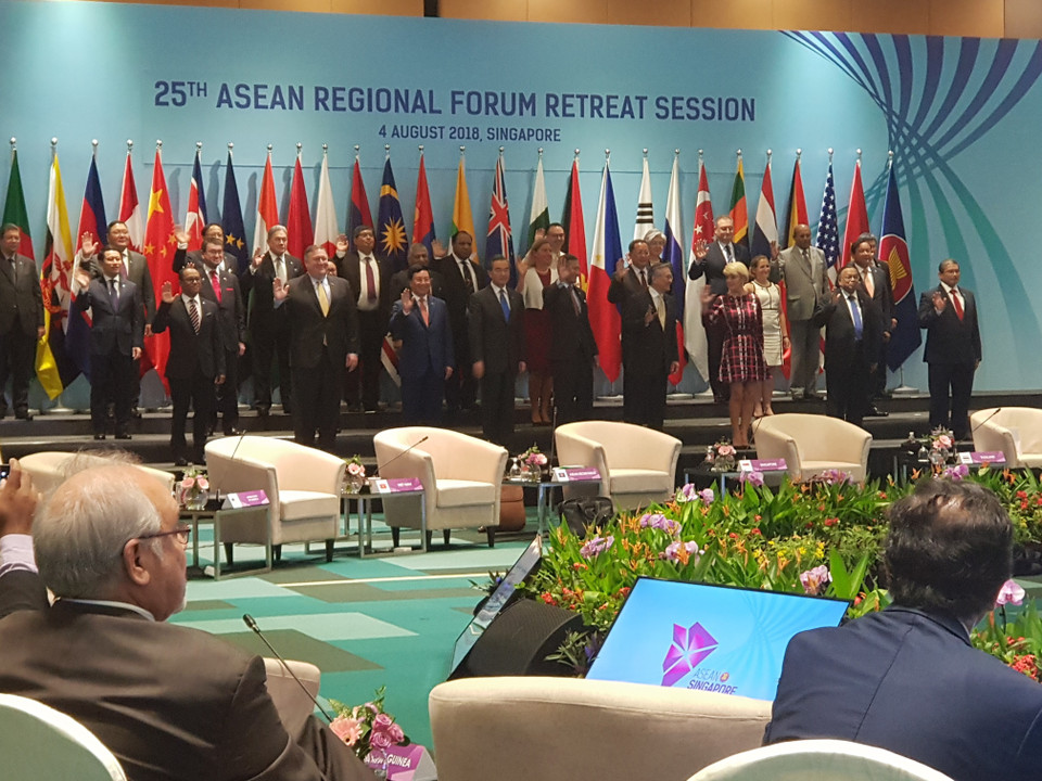 The 25th ASEAN Regional Forum took place in Singapore on August 4 (Photo: VNA)