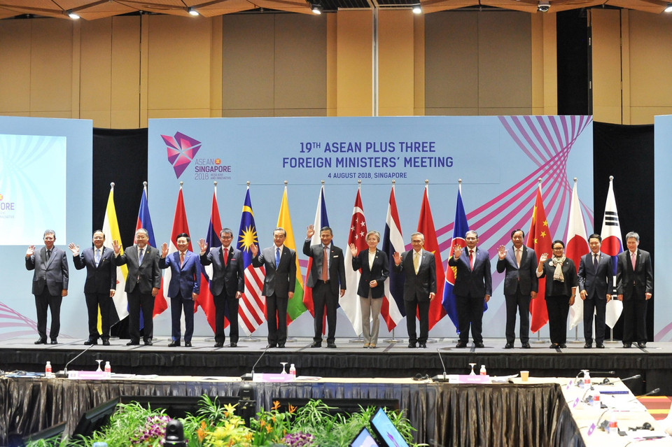 The 19th ASEAN Plus Three Foreign Ministers' Meeting was also held on August 4 (Photo: VNA)