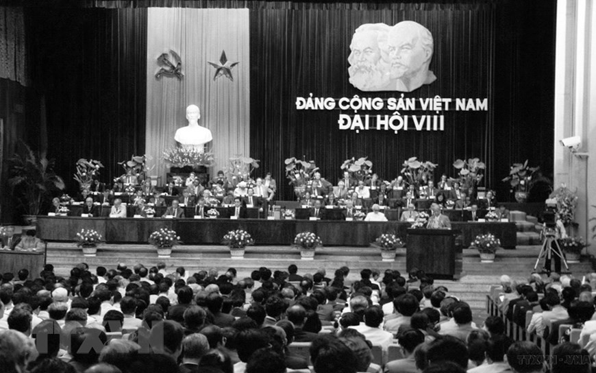 The eighth National Party Congress takes place from June 28 to July 1, 1996 in Hanoi. (Photo: VNA)