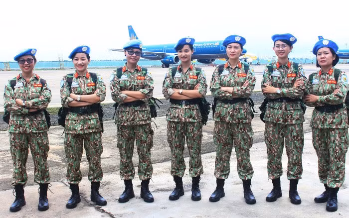 Female soldiers take part in UN peacekeeping operations. (Photo provided by the Vietnam Department of Peacekeeping Operations)