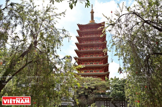 Minh Thanh pagoda has both Chinese and Japanese architectural features (Photo: VNA)