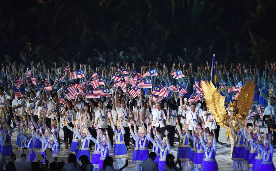 Malaysian athletes (Photo: Xinhua/VNA)