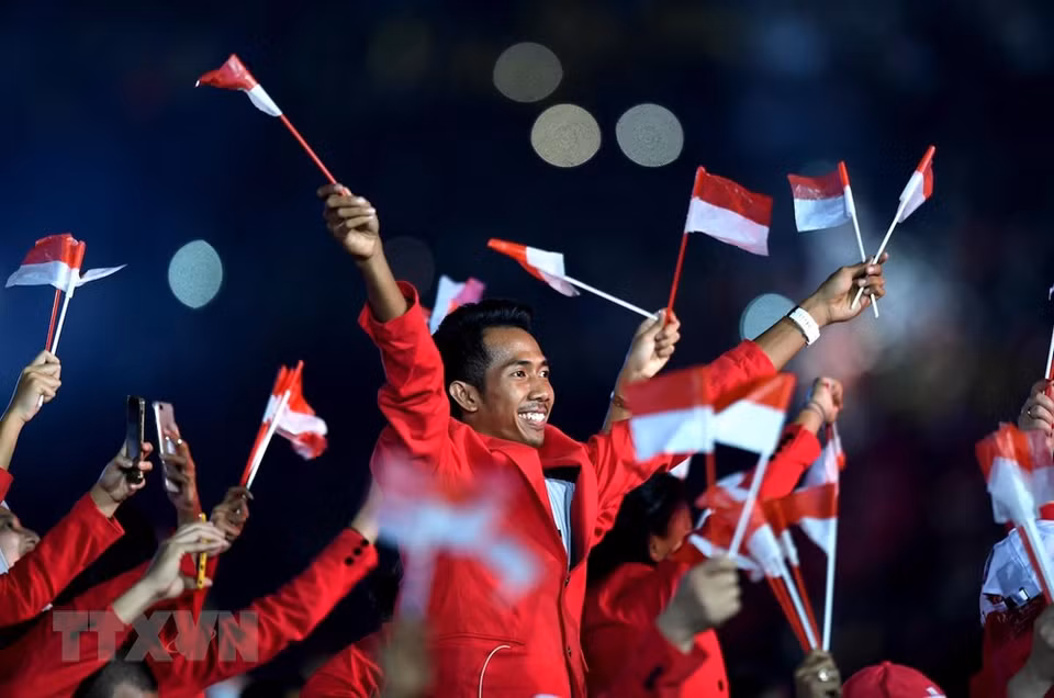 The Indonesian delegation (Photo: Xinhua/VNA)