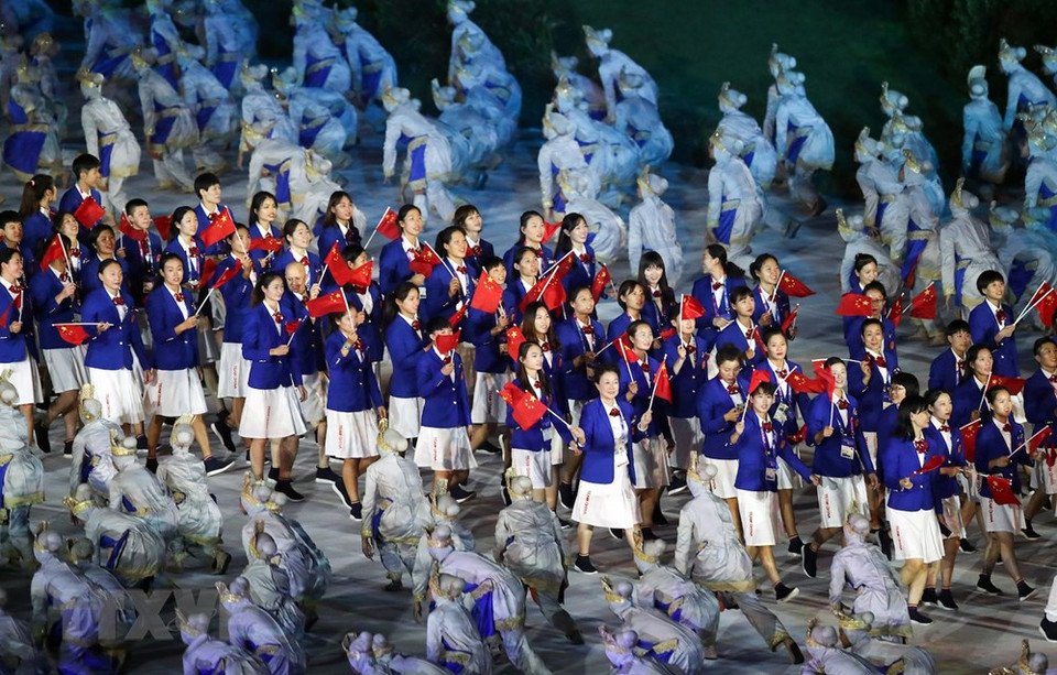 The Chinese delegation (Photo: Xinhua/VNA)