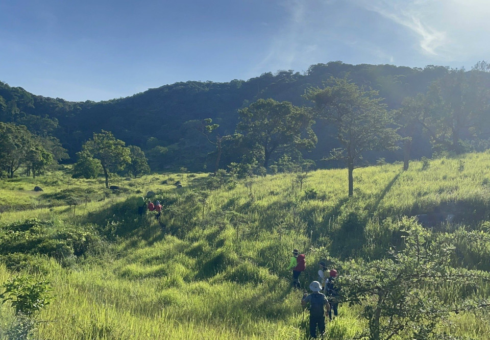 Tourists explore Nui Chua National Park. (Photo: VNA) 