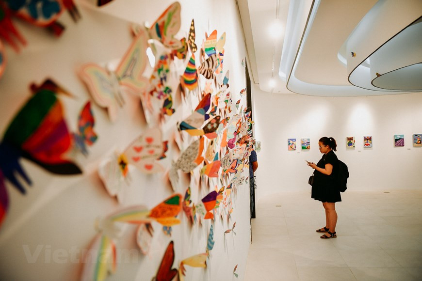 For many of the disabled children, their butterfly was their first complete artwork (Photo: Vietnam+)