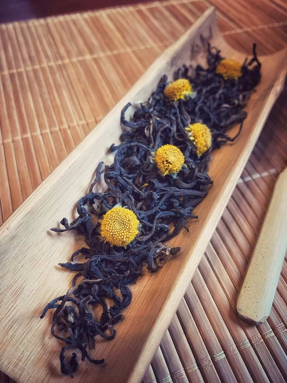 The tea is selected is ancient red tea grown in Ha Giang mountainous province. The tea is marinated with yellow daisies grown at home garden. Chrysanthemum tea is also rich in iron, which is important for growth and development and helps to carry oxygen through the blood. In addition, chrysanthemum tea can provide other health benefits like: blood pressure management, hangover remedy, treatment for lice and antibacterial effects. Chrysanthemum tea is often found in the herbal tea section at many grocery and health food stores. It is sometimes available canned or bottled which may contain added sugars, so it’s good to check the nutritional information if you’re buying a ready-made product. (Photo: Mai Mai/Vietnam+) 