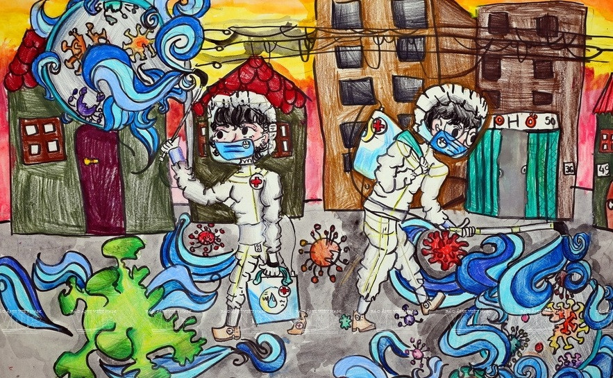 Another Chung Anh’s painting measuring 40x60cm (Photo: VNP/VNA)