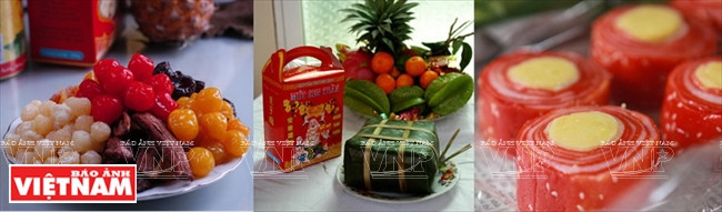 Traditional cakes and jams (Photo: VNA)