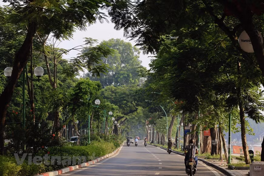 Spring in Hanoi comes in with drizzle and warm weather after a long, cold winter. Then the blazing summer brings in the gentle purple of Giant Crape-myrtle on many streets around the city. The proceeding cold, dry winter is warmed up by the many weddings celebrated throughout the season. Meanwhile, autumn exhibits a unique feature that people adore inexplicably. Autumn makes Hanoi even more beautiful. Waking around Hanoi at dawn in the cool autumn air, tourists will see many bicycles carrying white and yellow daisies from the outskirts to sell inside the city. There are many kinds of flowers in Hanoi’s autumn; they are purchased by various means from simple vendor’s bicycles to mobile trolleys. (Photo: Minh Son/ Vietnamplus)