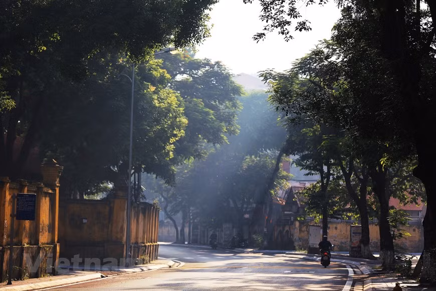 Hanoi is at its charming best in autumn when the city is garbed in blue sky and a cool breeze blows. People agree that the year's best weather in Hanoi is during autumn. The sun is no longer beating down. Sunlight becomes less blistering, a cool wind begins to blow in, and yellow leaves are scattered on the street. Autumn has come to Hanoi! Hanoi’s autumn is famous for green sticky rice, the special aroma of milk flowers and for its typical yellow daisy. It is also considered the season of romance, of literature, and of memories past. Perhaps that is why autumn is many people’s favorite season.(Photo: Minh Son/ Vietnamplus)