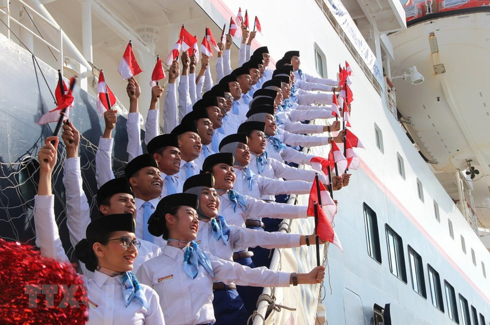Young delegates from Indonesia (Photo: VNA)