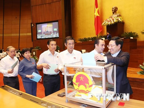 The confidence vote aims to improve the effectiveness of the National Assembly's supervisory activities.(Source: VNA)