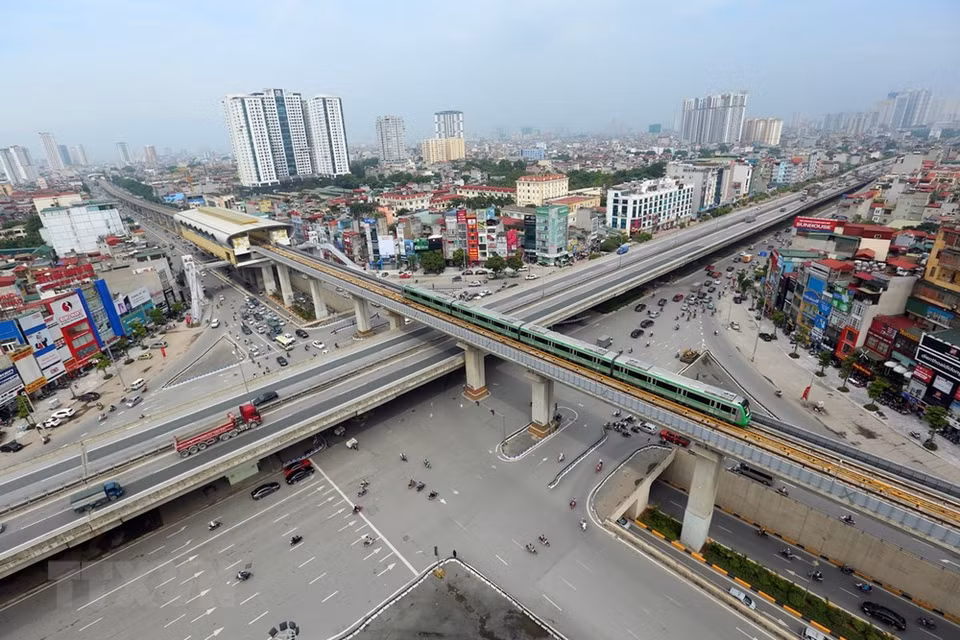 The railway has been constructed using official development assistance (ODA) from China with a total investment of 868 million USD. (Photo: VNA)