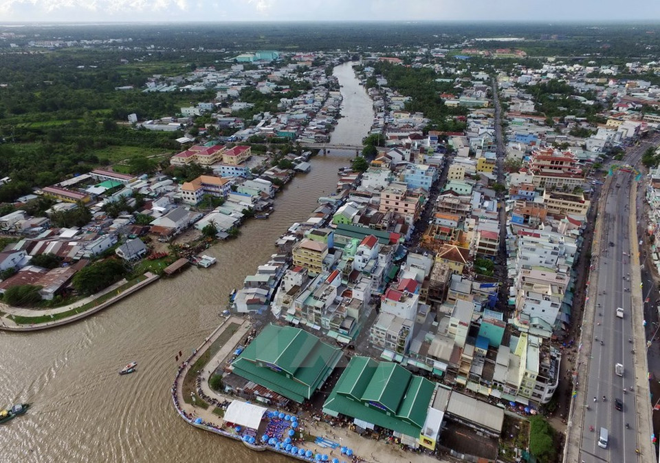 Can Tho city is home to a large network of rivers and channels across the locality. (Source: VNA)