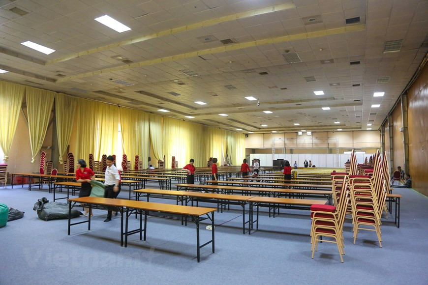 Hundreds-of-square-metre zone is marked out exclusively for Korean media agencies (Photo: VNA)