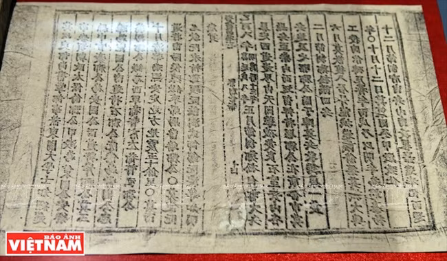 Most of items relating to Nguyen Dynasty’s woodblocks are provided by the State Department for Records and Archives (Photo: VNA)