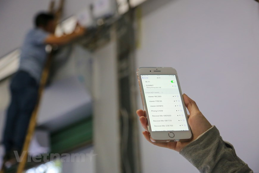 Wifi is free and stable to ensure the best working conditions for journalists (Photo: VNA)