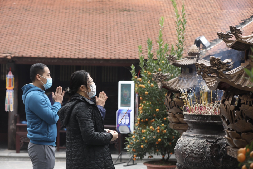 Tran Quoc pagoda in Hanoi is a popular Lunar New Year destination. (Photo: VNA)