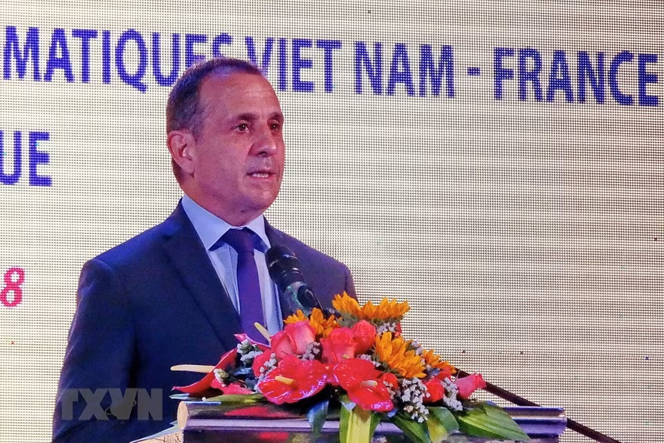 French Consul General in Ho Chi Minh City Vincent Floreani addresses the opening ceremony of the Vietnam-France Friendship Week (Photo: VNA)