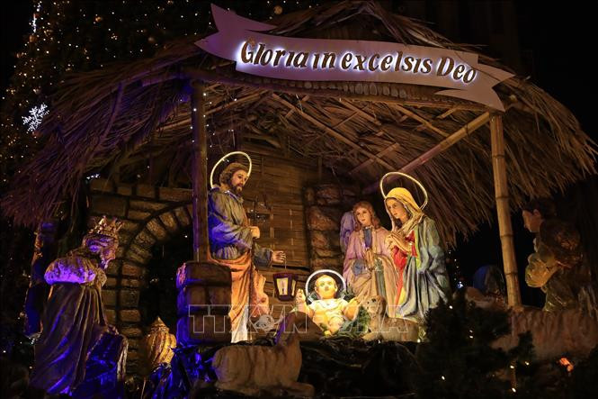 An elaborate nativity scene at St. Joseph’s Cathedral (Photo: VNA) 