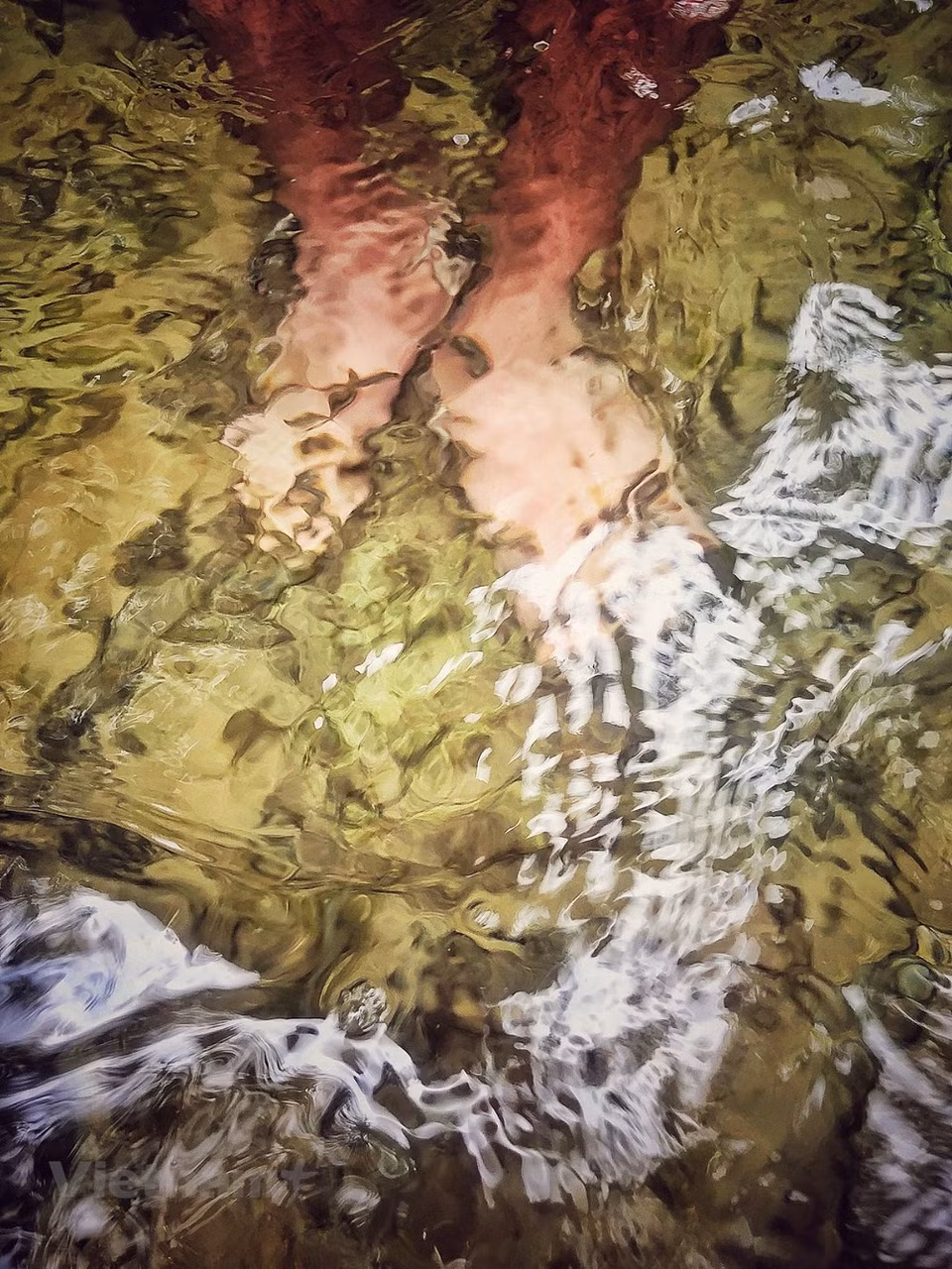 A special reward for people climbing the mountain is experiencing the exfoliation and getting a massage by small fish in the stream. The small fish, which can endure strong currents, have a special shape with a pointed head, thin body and an enlarged mouth to suck underwater plants or rocks. They eat mainly moss and ephemera. When tourists put their legs in the water, the fish will gently bite dead skin, which is like a natural massage and exfoliation. Na Hang Tourism website states the tour to Khuoi Nhi Waterfalls ranges from 300,000 – 700,000 VND (13-30 USD) depending on the seasons including all kinds of sports, travel costs and tourism insurance. (Photo: Mai Mai/Vietnam+) 