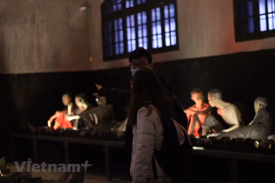 Visitors to the Hoa Lo Prison Relic Site in Hanoi are invited to experience an automatic audio guide with 35 interesting stories about people, events and objects at the prison. They can also join various activities including an exchange with historical witnesses, a contest to help them learn more about the prison’s history, and an incense offering at the prison’s monument. The site’s management board has adopted necessary measures on pandemic prevention and control to ensure the safety of visitors and avoid spreading of SARSCoV2, including cleaning and disinfecting the site, and measuring body temperatures and providing visitors with hand sanitisers. (Photo: Minh Anh/Vietnam+) 