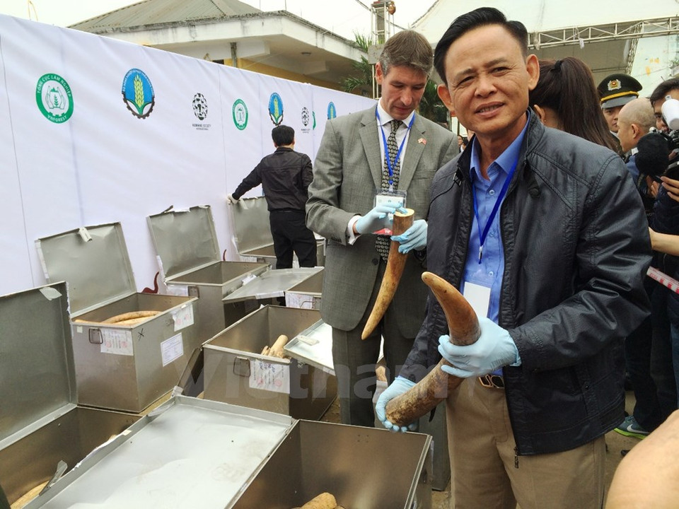  Deputy Minister of Agriculture and Rural Development Ha Cong Tuan said he is committed to fight animal trafficking. (Photo: VNA)