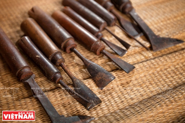Phung Quang Oanh’s set of tools (Photo: VNA)