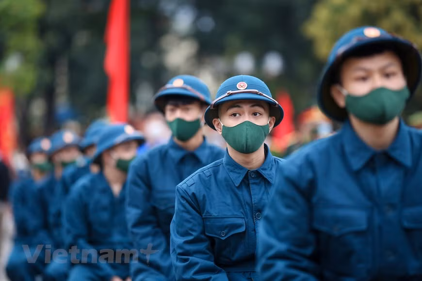 According to Hanoi High Command, all newly-conscripted soldiers have been tested for COVID-19. (Photo: Vietnam+)